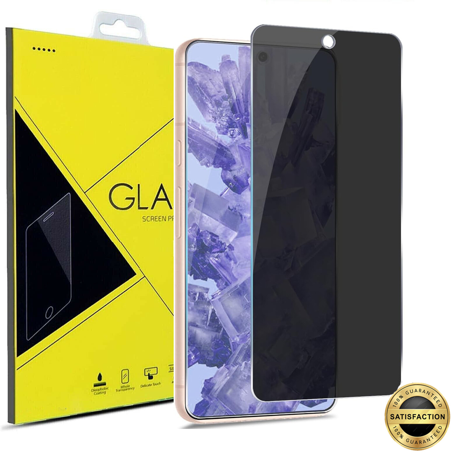 Privacy Tempered Glass Screen Protector Film CoverFor Google Pixel 8a