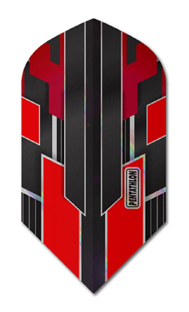 PENTATHLON SHIMMER Red Slim Dart Flights 100 Micron 5 sets (15 flights)