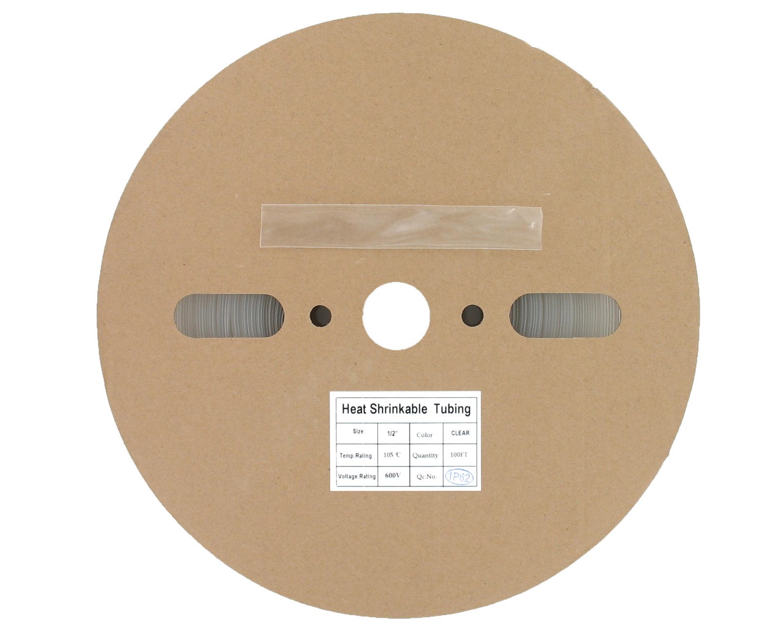 100 Ft  1/2" ID (12.7mm) Clear Polyolefin 2:1 Heat Shrink Halogen-Free RoHS UL