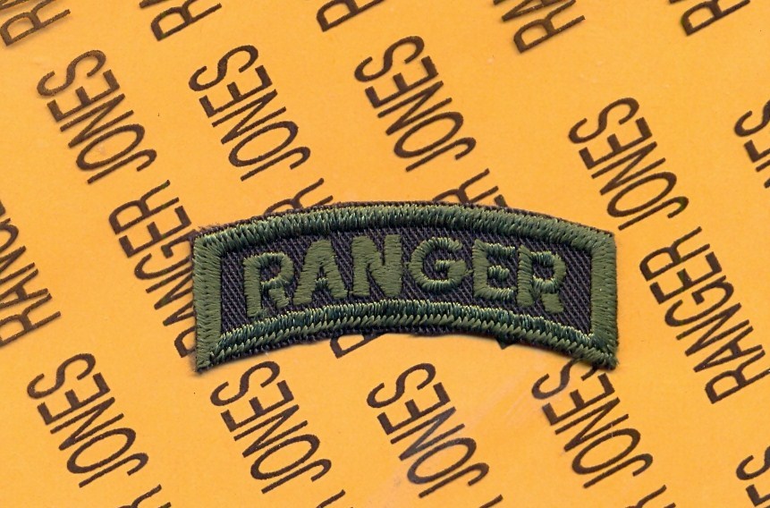 US Army RANGER OD Green & Black Airborne Para C/E tab arc patch