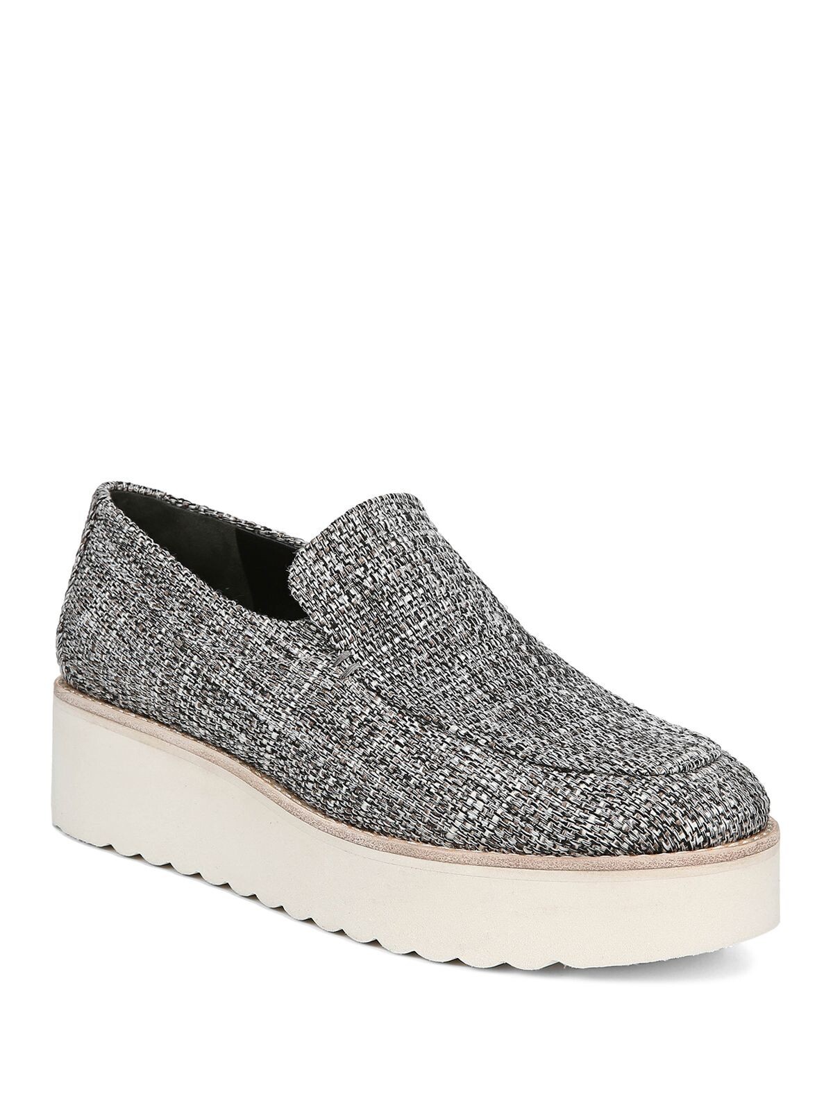 VINCE. Womens Gray Zeta Almond Toe Platform Slip On Leather Sneakers 11