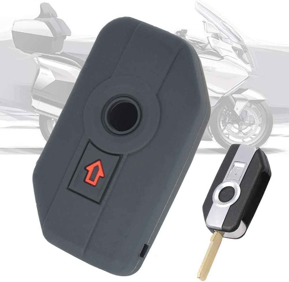 AUTOXBERT Silicone Full Protect 2 Button Remote Control Key Black, black