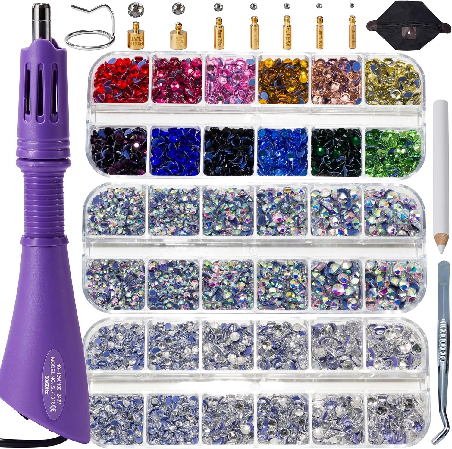 Rhinestones hot fix applicator Tool with 5,000 Pieces of Rhinestones