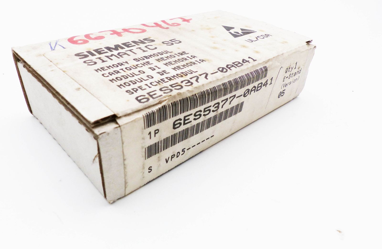 Siemens SIMATIC S5 6ES5377-0AB41 6ES5 377-0AB41 E:05 Memory Module -sealed-