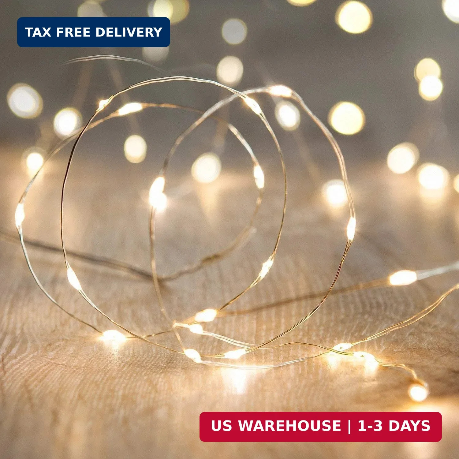 ANJAYLIA 16.5Ft 50 LED Fairy Lights Battery Operated String Lights for Party Hom