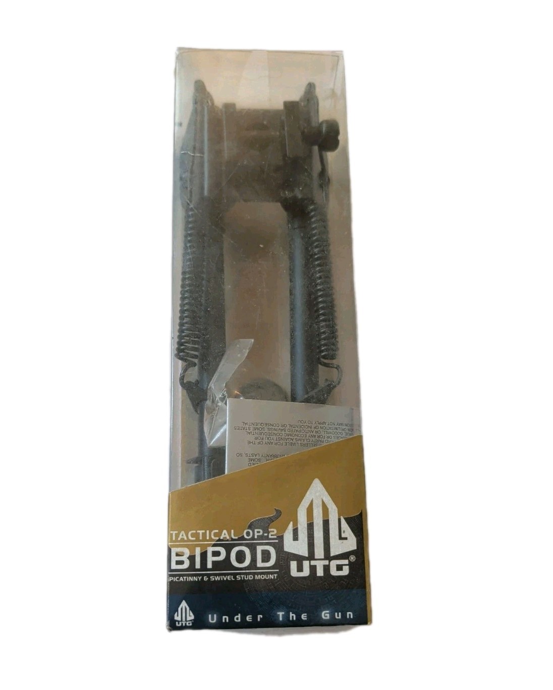UTG Tactical Op Bipod QD 8"-12.4" Center Height PICATINNY-SWIVEL STUD-BP88