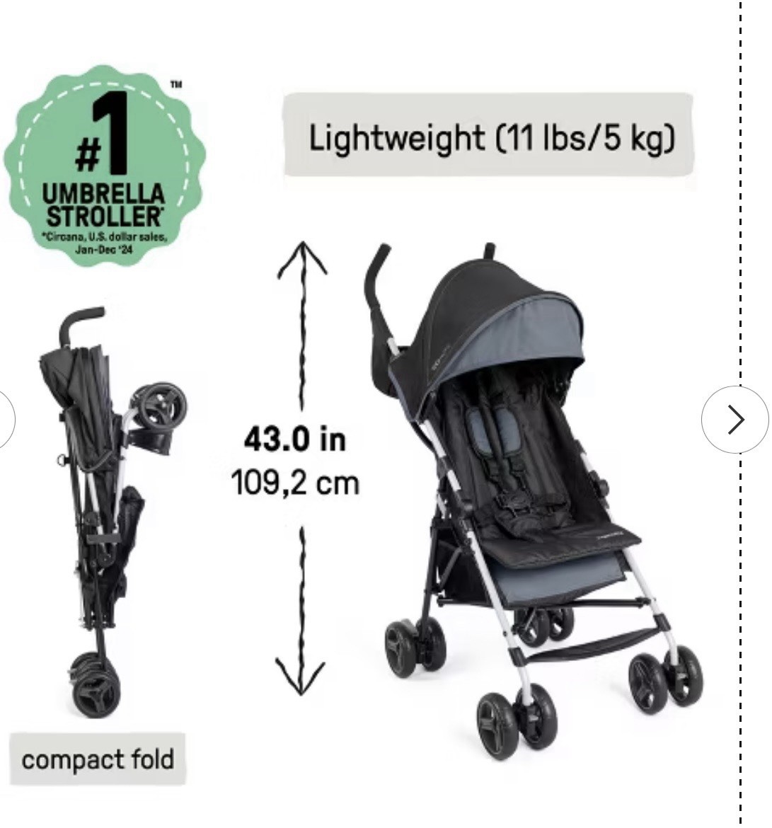 Ingenuity 3D Mini Convenience Stroller
