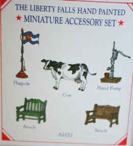 The Americana Pewter Collection AH52 HO Liberty Falls Accessory Set w/Cow
