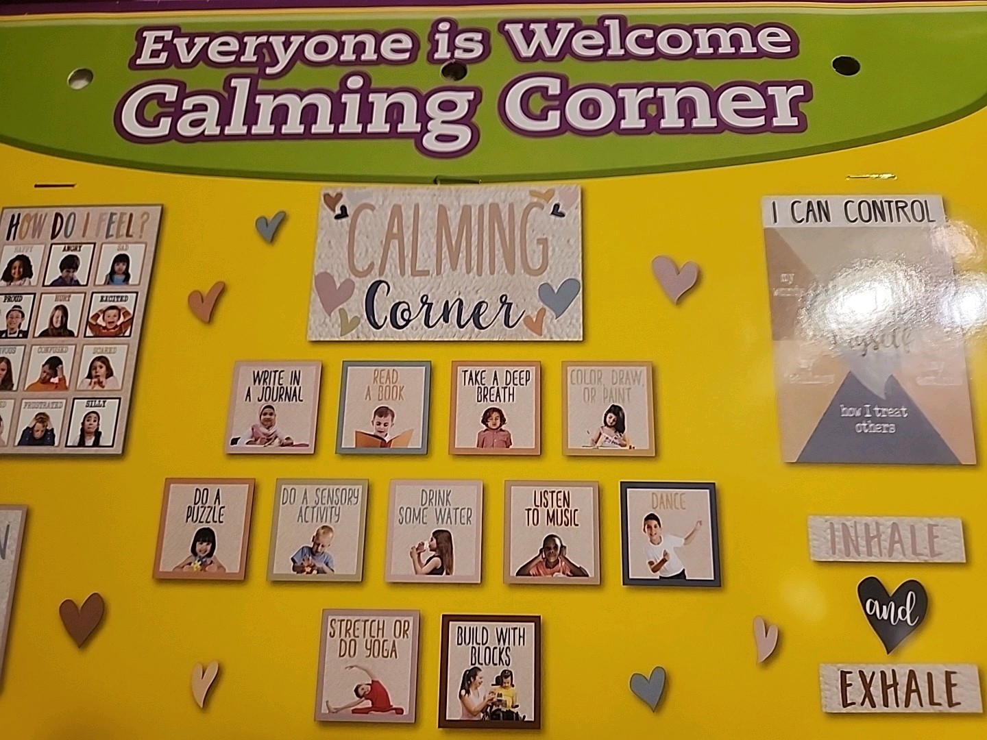 Everyone Is Welcome Calming Corner 31 Pieces Posters, Calming Strategies