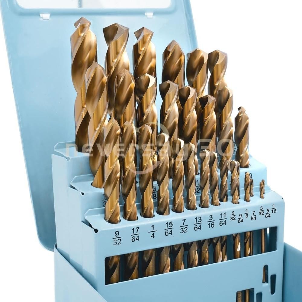 29PCS/Set HSS Drill Bits Black Gold Multi-Bits Twist Metal Drill Bit 1/16"-1/2"