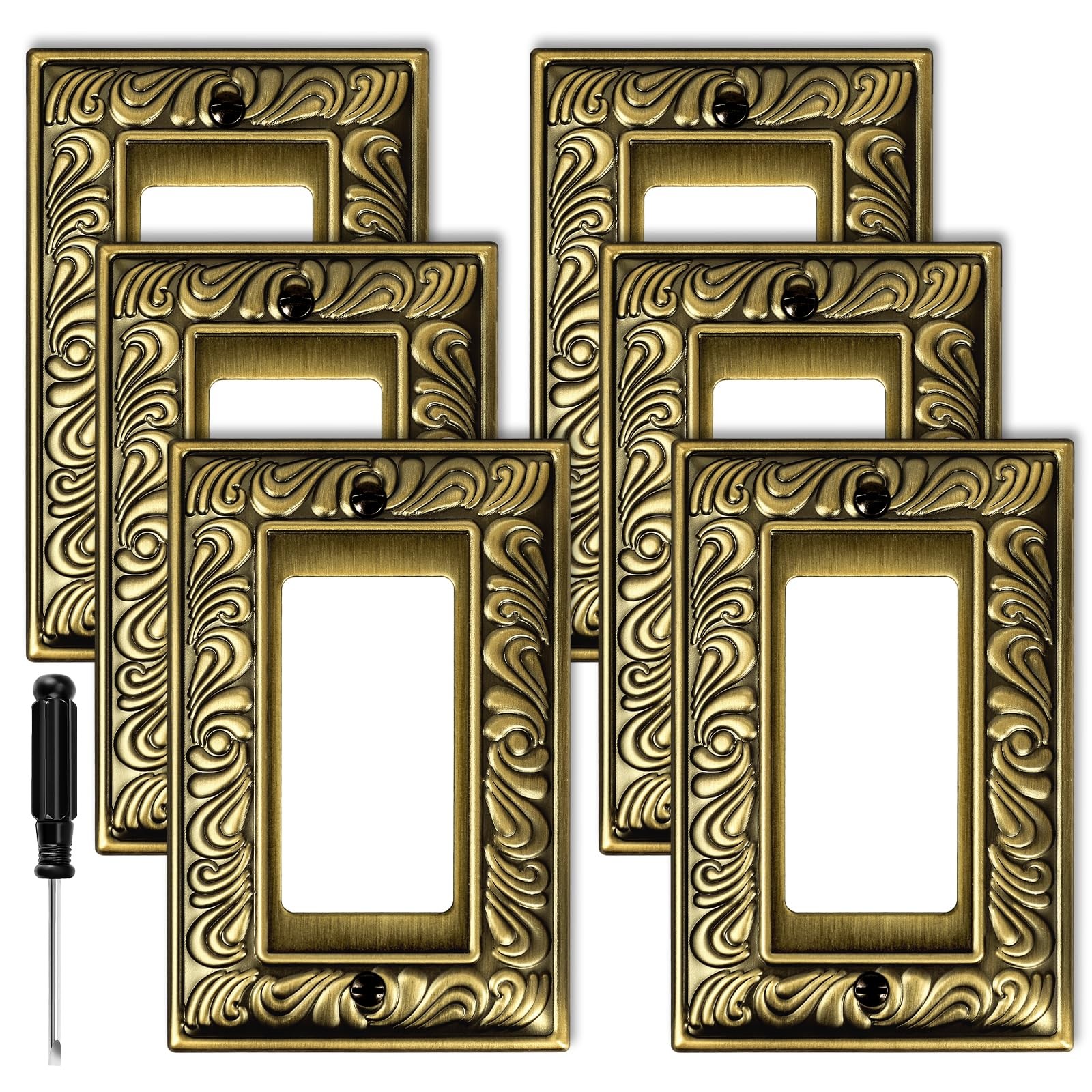 Antique Brass Decorative Decorator 1 Gang Single Decorator,