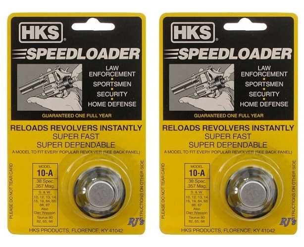 2 Pack HKS 10-A Speed Loader .38/.357 Taurus Rossi Wesson SW 6 Round Free Ship!!