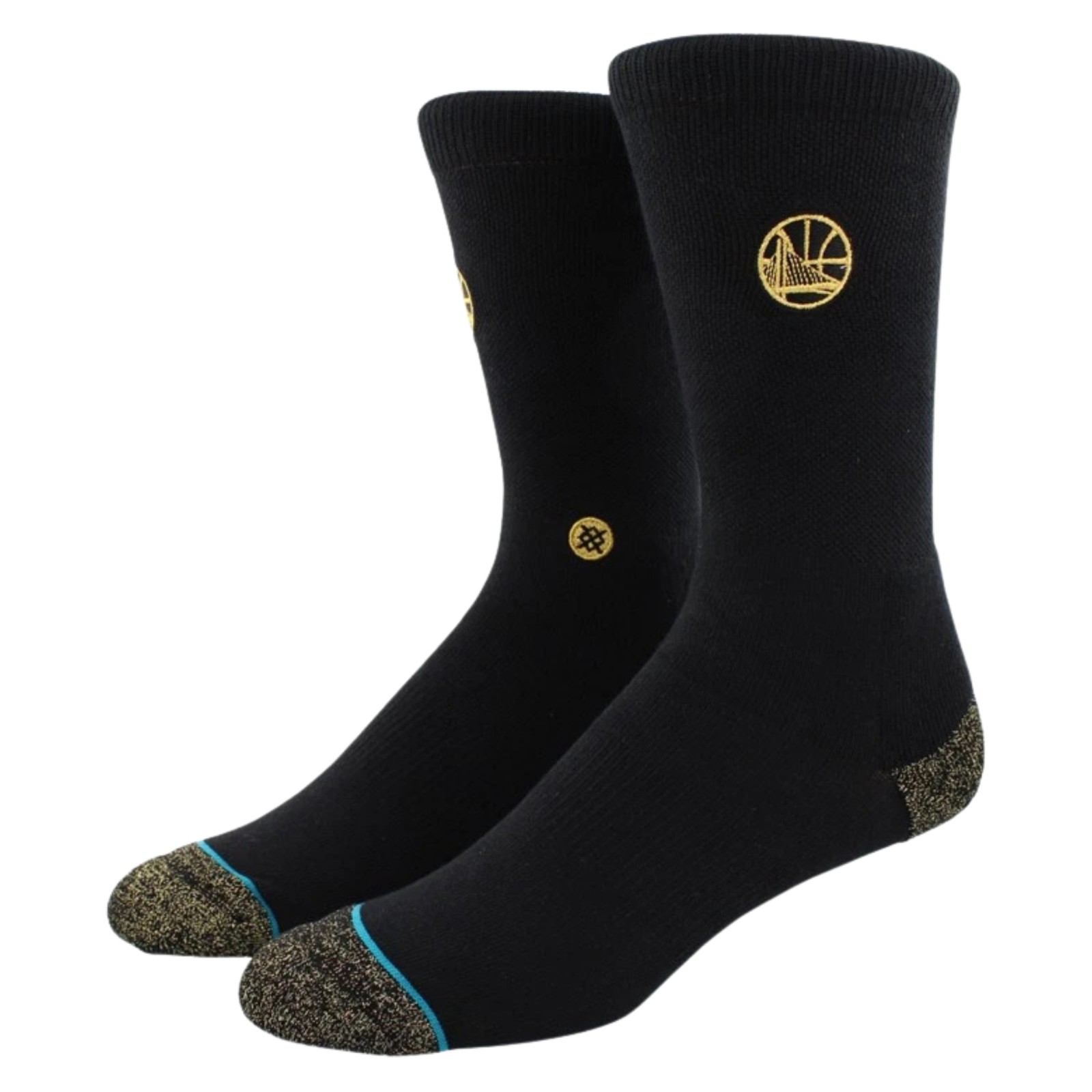 STANCE Golden State Warriors Trophy Crew Socks sz L Large (9-12) Black Gold
