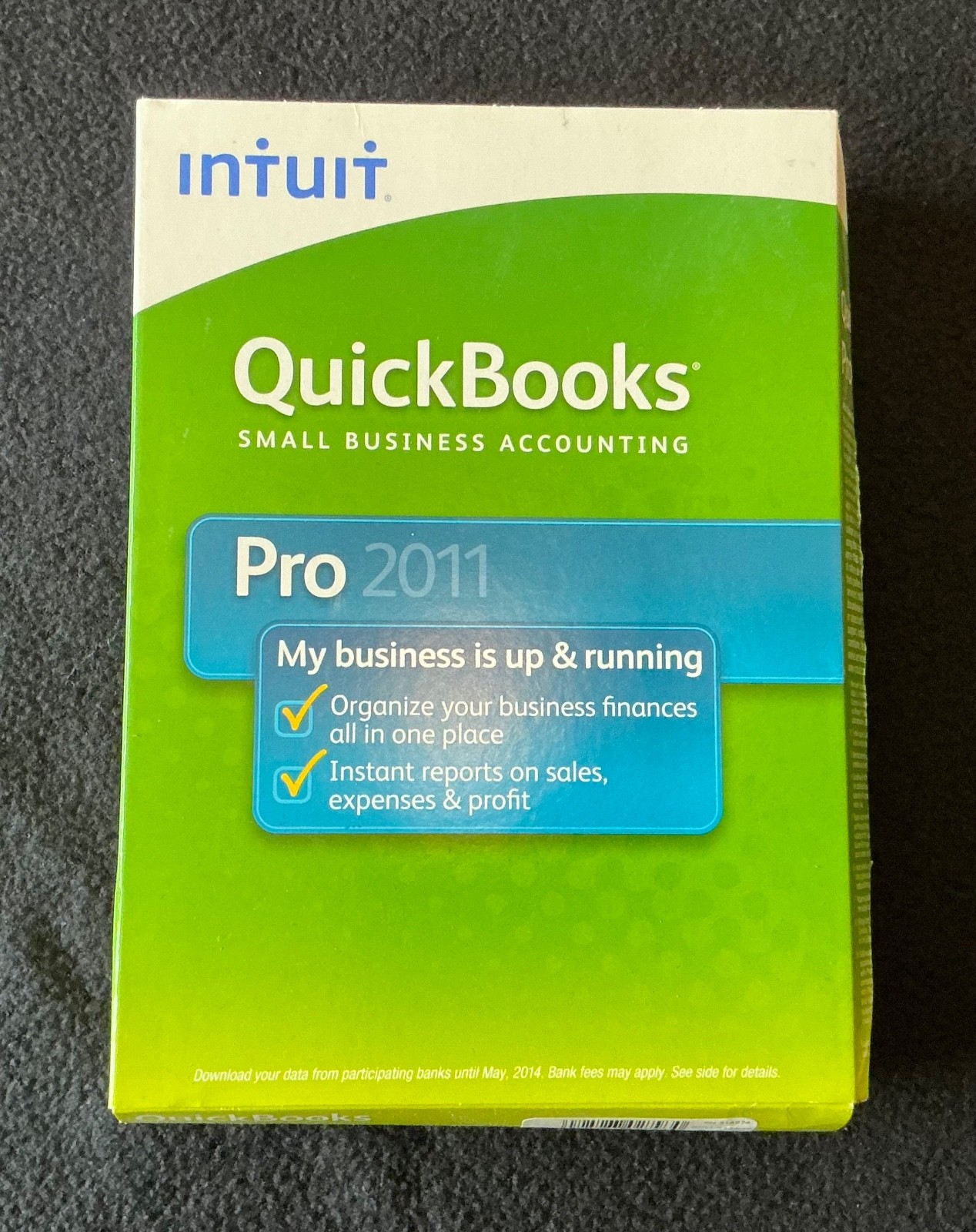 INTUIT QUICKBOOKS PRO 2011 FOR WINDOWS PC w/VALIDATION CODE + LIFETIME LICENSE!