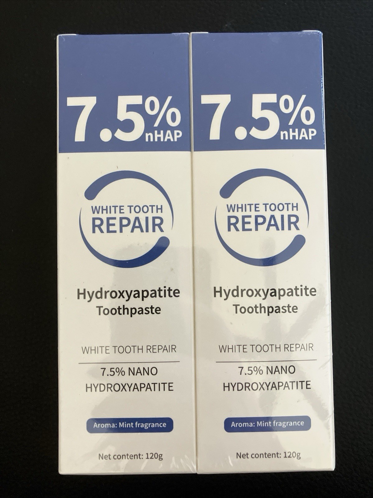 Croent 7.5% nHAP White Tooth Repair Hydroxyapatite Toothpaste Lot Of 2