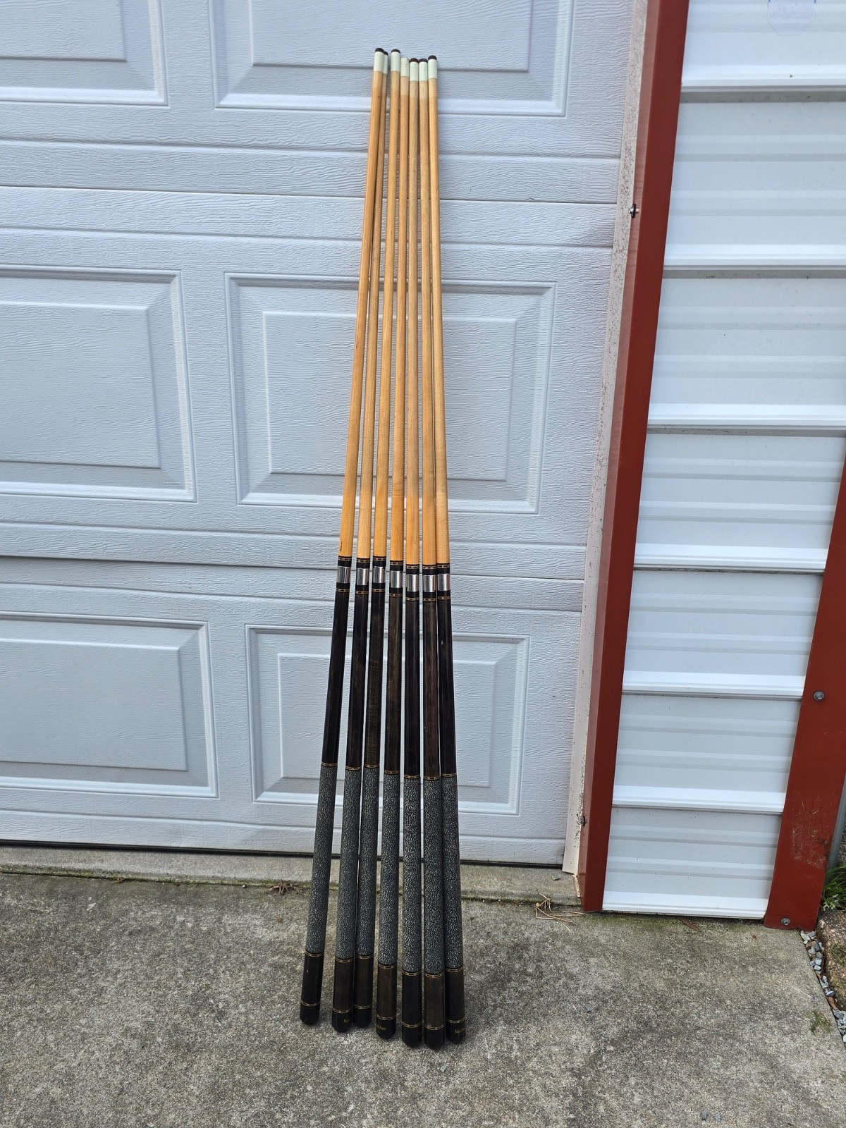 Nick Varner Signature Series Poll Cue lot of 7 Inlay & Linen 18oz 19oz 20oz 21oz