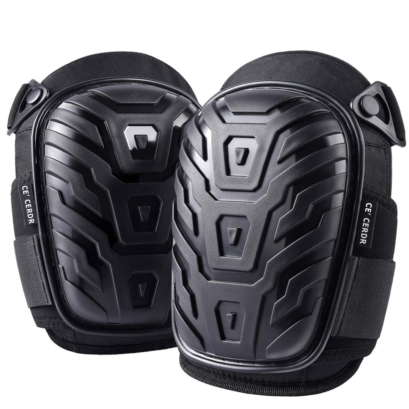 CE' CERDR Professional Knee Pads for Work - Heavy Duty Foam black,white