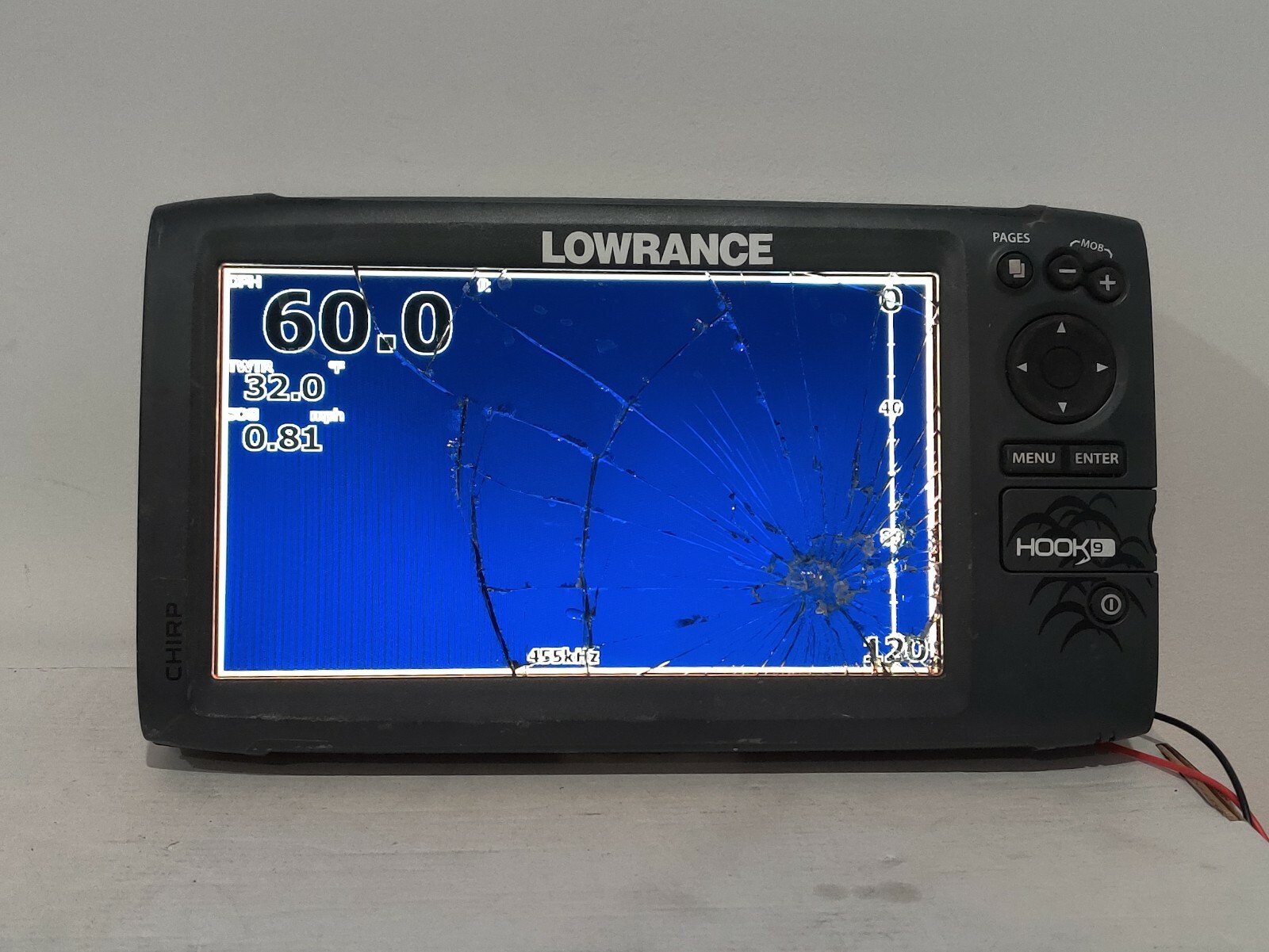 Lowrance HOOK-9 FishFinder Sonar Radar Mapping 000-12668-001 - TESTED