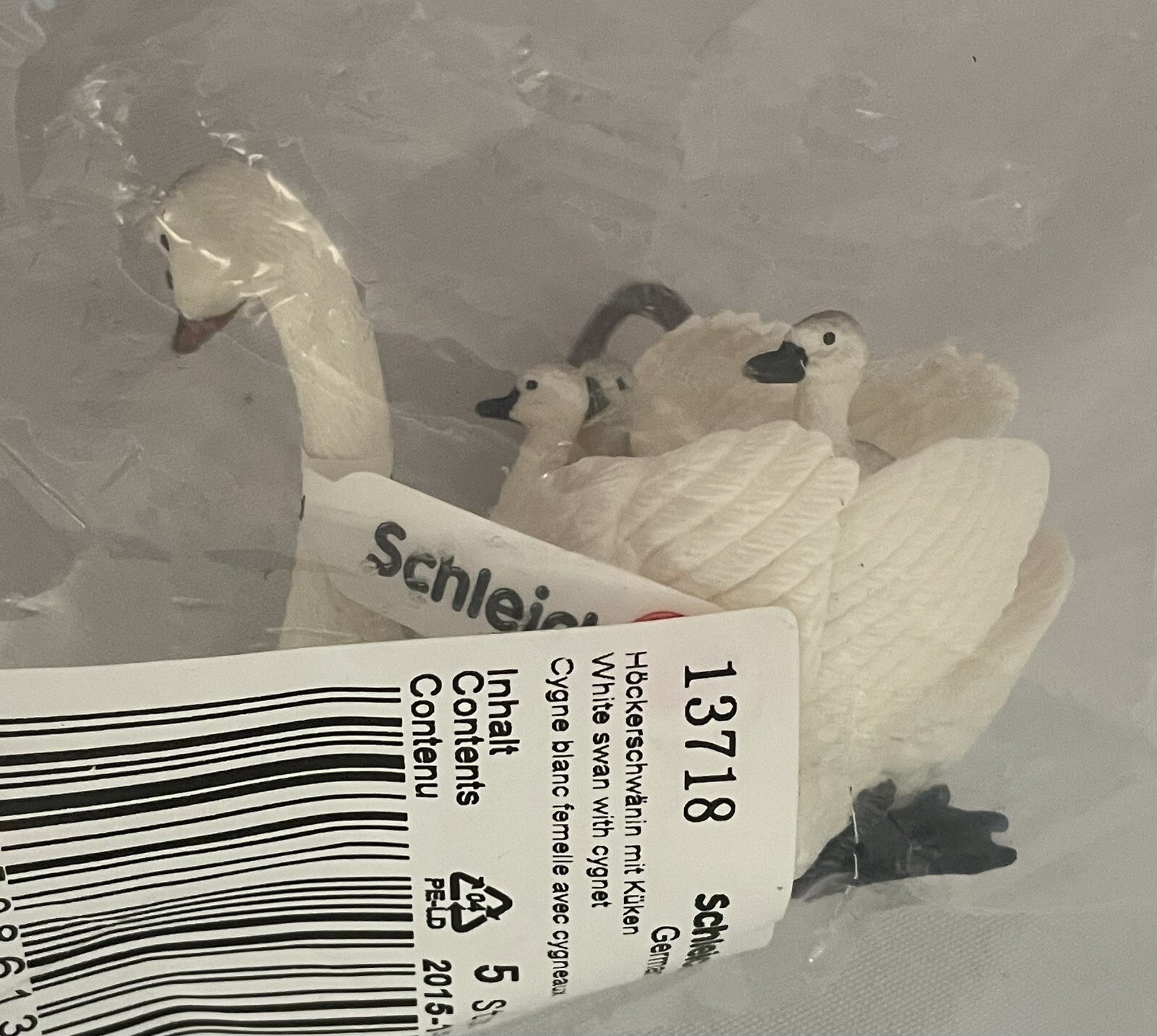 Schleich White Swan With Cygnet Figurine 13718 Germany New Sealed