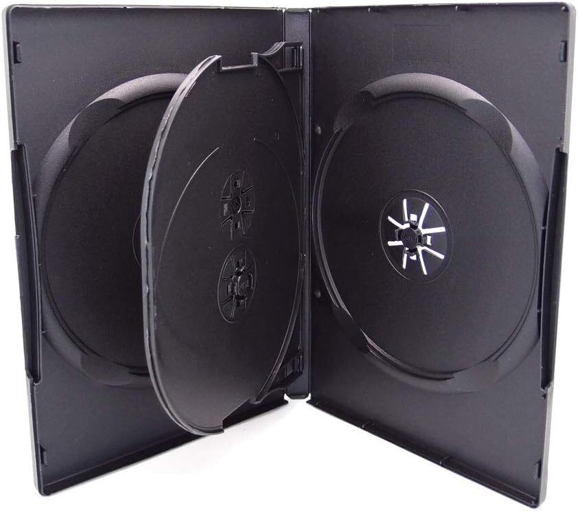 1PC Standard 4 Discs DVD Storage Replace Stand Case Box 14mm  Holder Flap Black