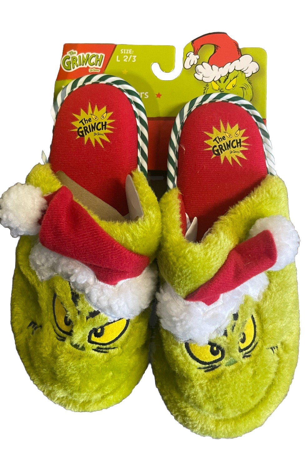 The Grinch ~ Christmas/Holiday Slippers~ Size L 2/3