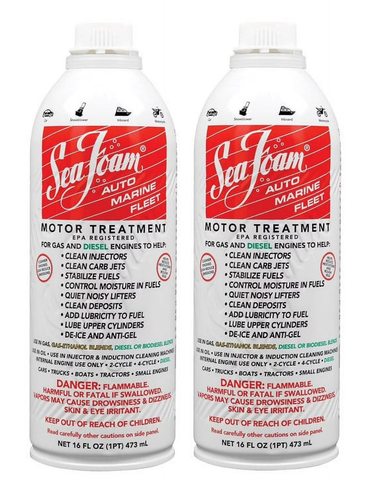 ( Pack of 2 ) Sea Foam SF-16 Motor Treatment for Gas and Diesel Engines 16 oz.