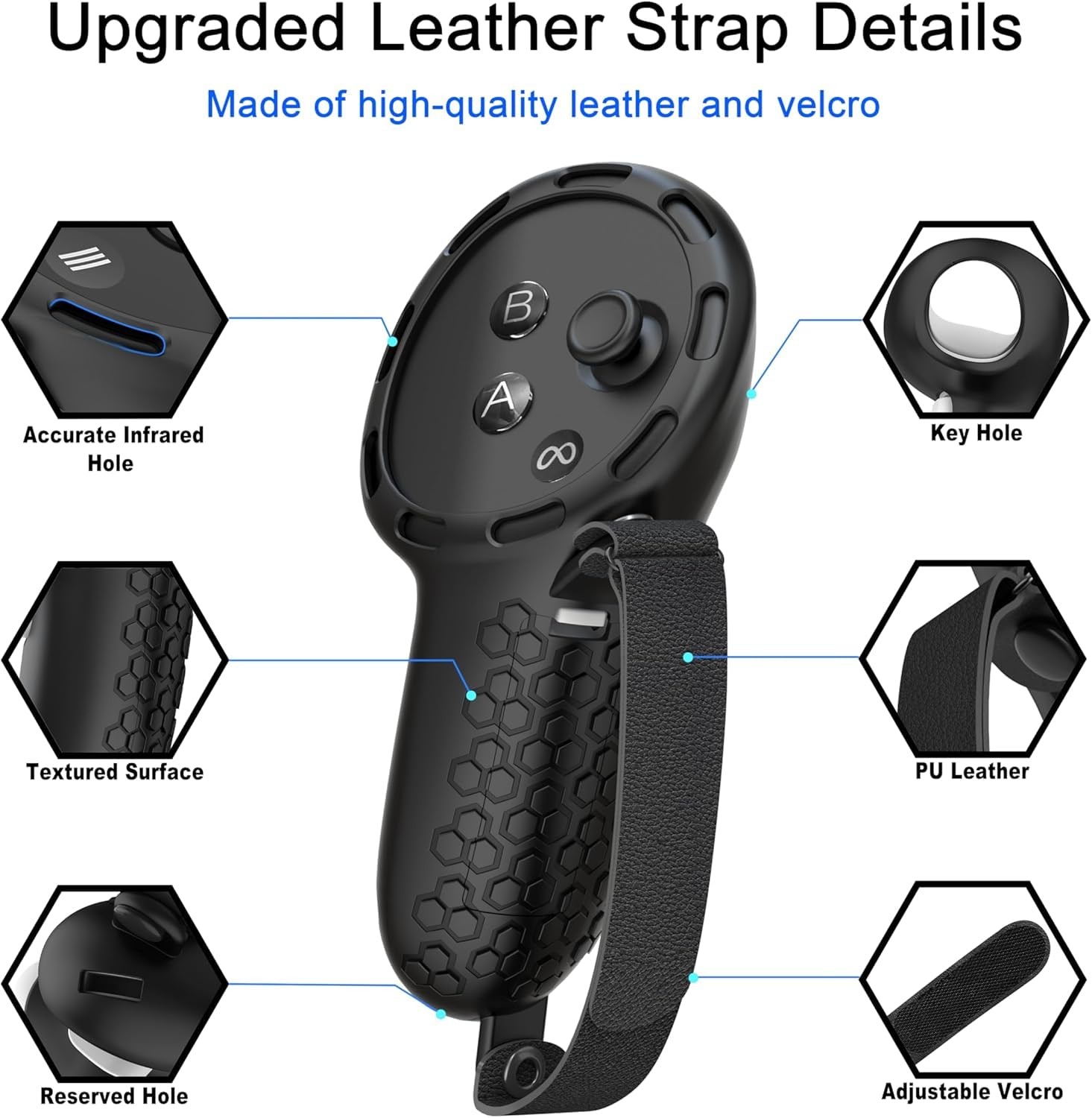 Controller Grips Compatible with Meta Quest 3S Oculus Quest 3 Controllers Str...