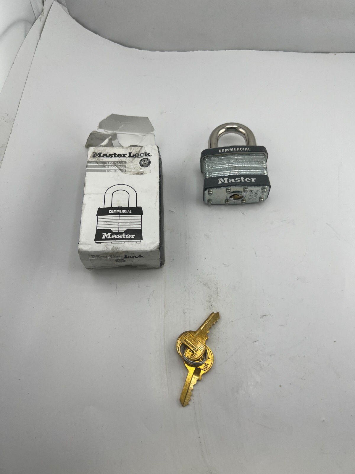 Master Lock Genuine 5KA Keyed Padlock 15/16 In Rectangle Silver 4T088