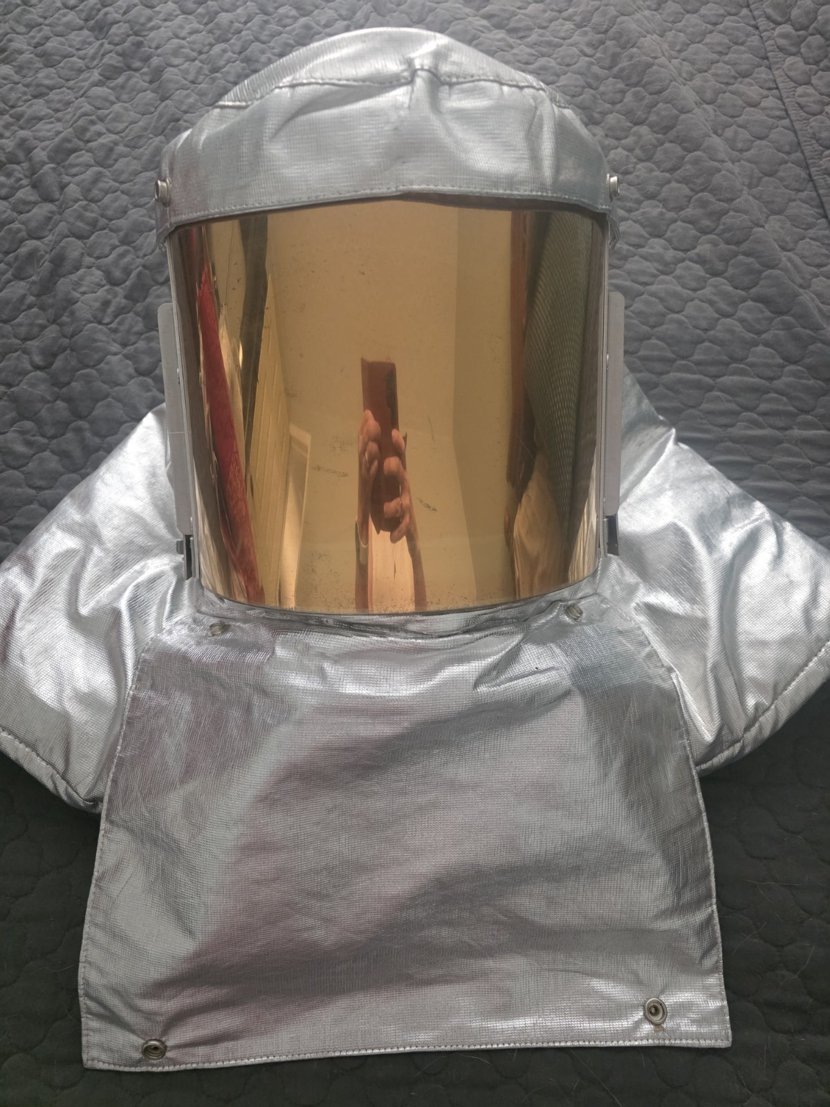 Vintage Defense Logistics Fireman's Aluminized Proximity Hood w/Lift-Up Visor