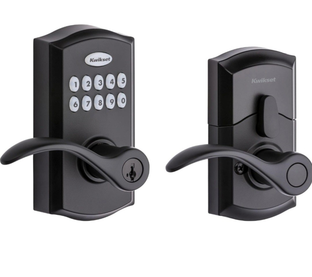 Kwikset SmartCode 955 Pembroke Keypad Electronic Lever Matte Black 10-Button NEW