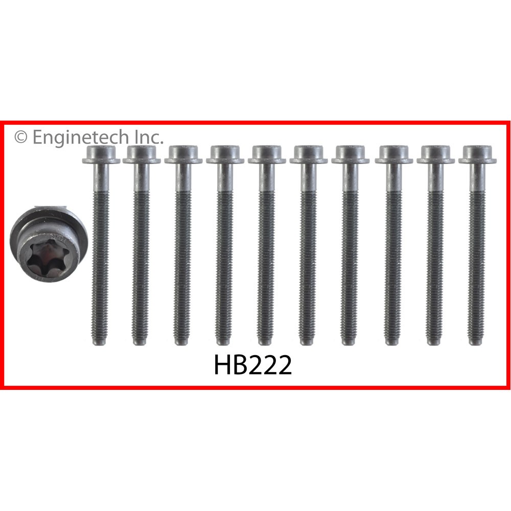 Enginetech Engine Cylinder Head Bolt Set HB222;