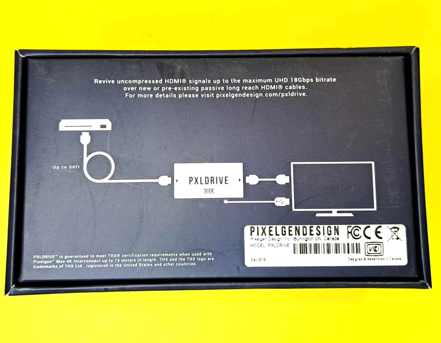 ⚡BRAND NEW⚡PIXELGEN DESIGN PXL DRIVE THX 4K HDMI SIGNAL EXTENDER HDR VIDEO AUDIO