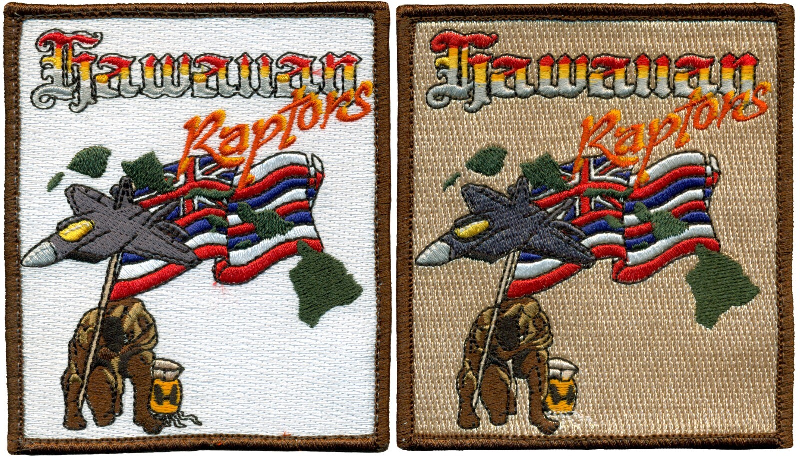 USAF 19th & 199th FIGHTER SQUADRON – F-22 HAWAIIAN RAPTORS PATCH SET