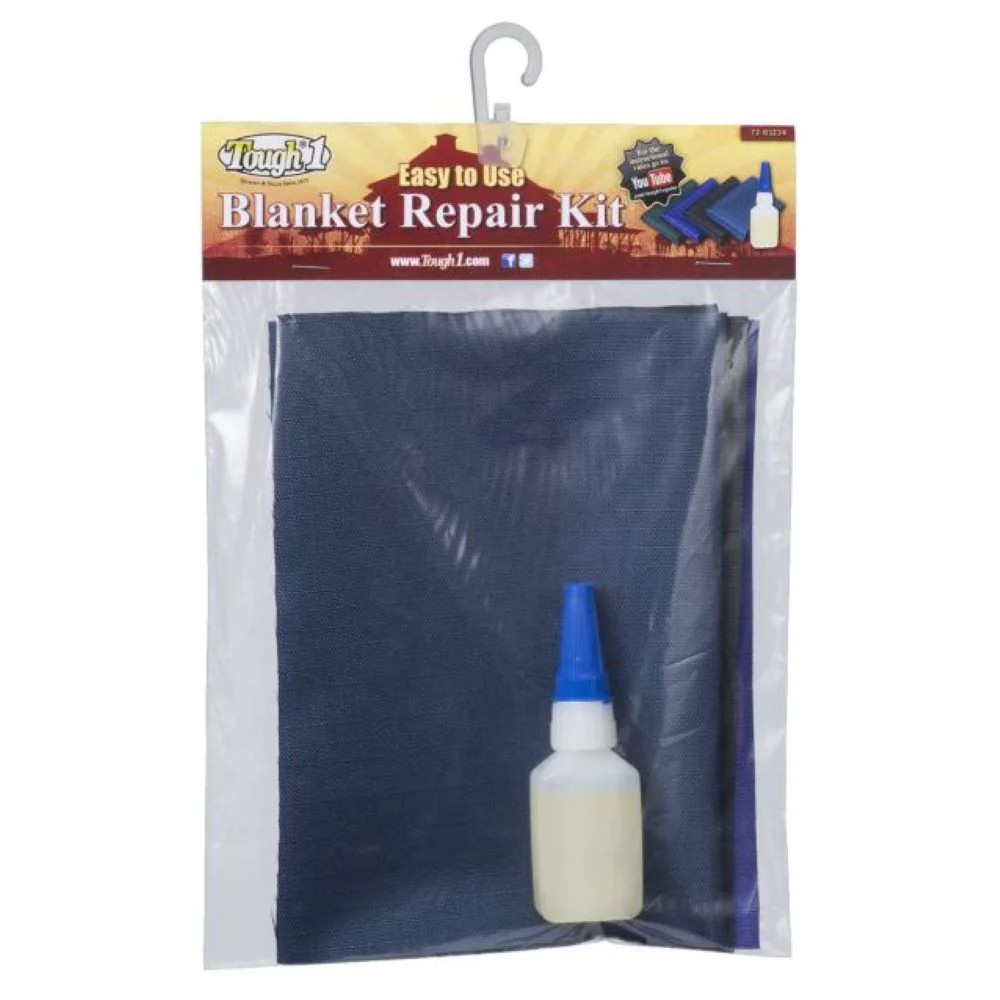 New! Tough-1 TURNOUT BLANKET & SHEET REPAIR KIT w/ Fabric patches & Glue