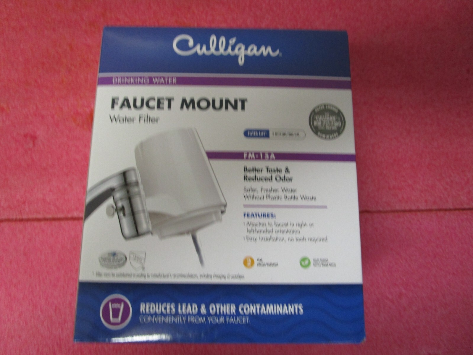 Lot of 3 - Culligan FM-15A Faucet Mount Water Filter, 200 gal Capacity - NEW