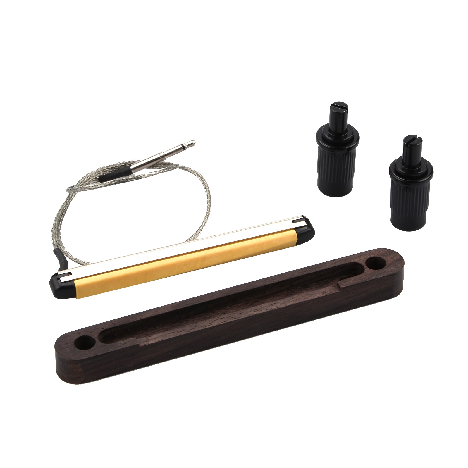 Wooden Bridge Saddle for 6 String Acoustic Bass Guitar with Piezo Pickup System