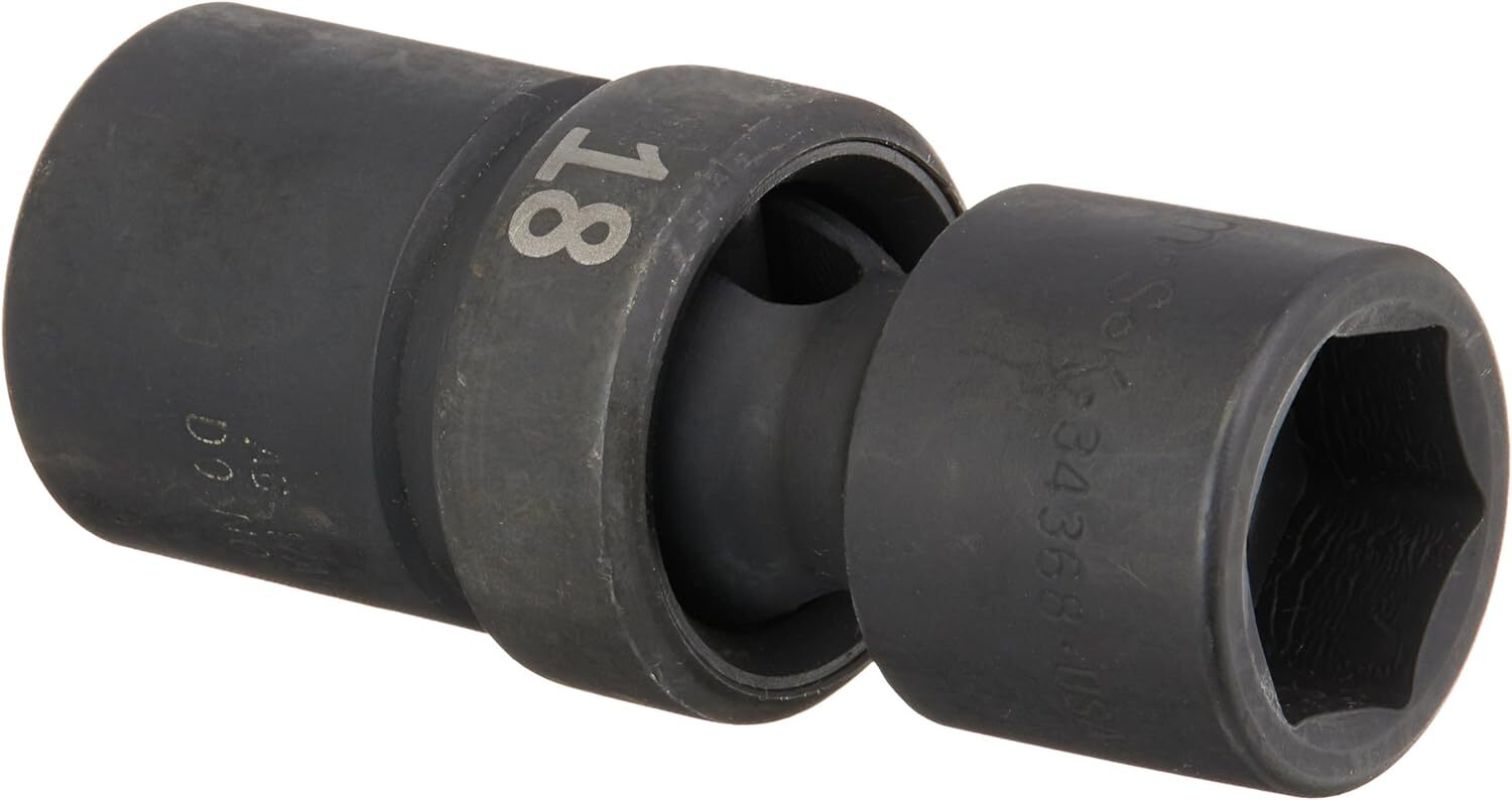 SK Tools 1/2" Drive 6 Point Swivel Metric Impact Socket 18mm (34368)