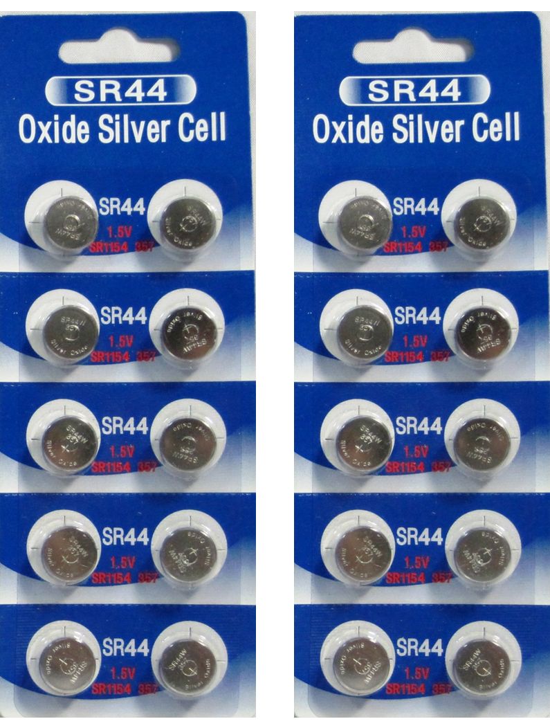 20 Pk 357 SR1154 SR44 SR44SW Silver Oxide Battery
