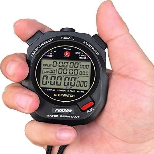 Compact Digital Timer Stopwatch: 0.001 Sec Accuracy & Metronome for Training