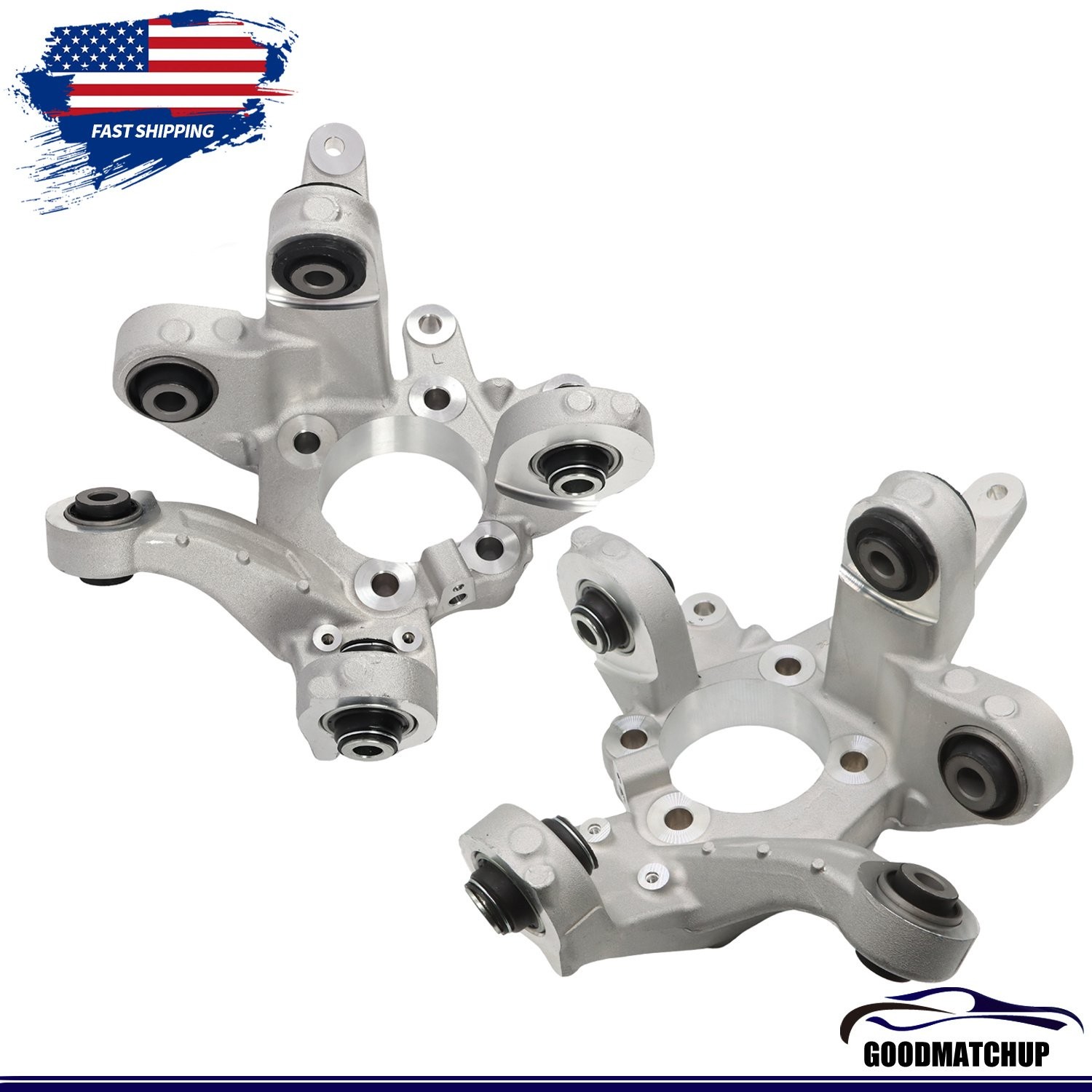 2X Rear Steering Knuckle For 11-19 Ford Explorer & Police Interceptor Utility