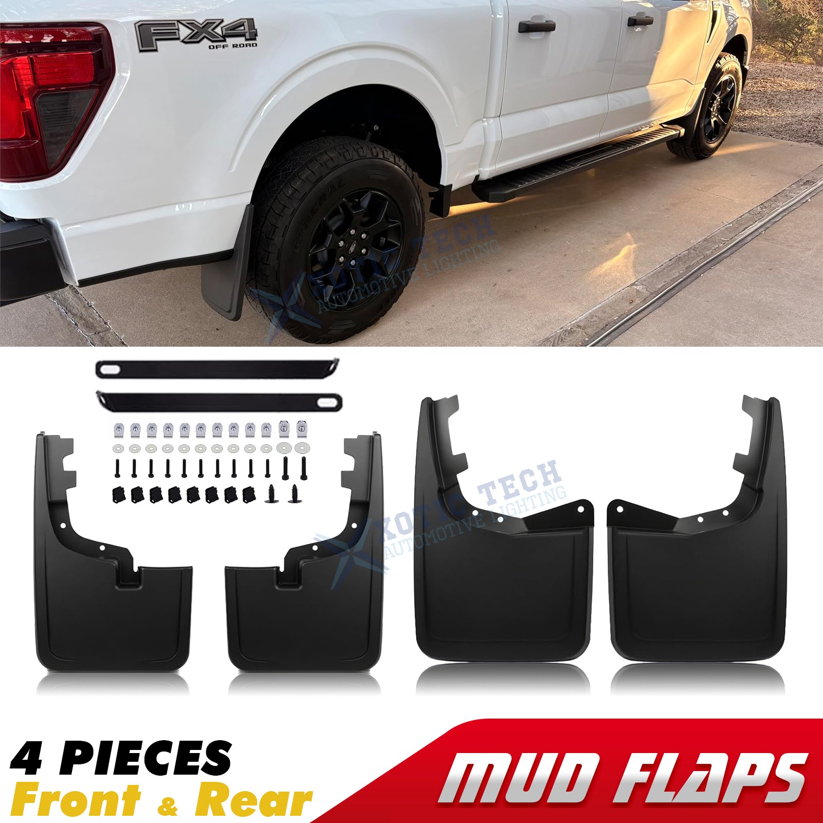 For Ford F-150 2021-up Upgraded Wheel Mud Guards Fender Protector No Drilling