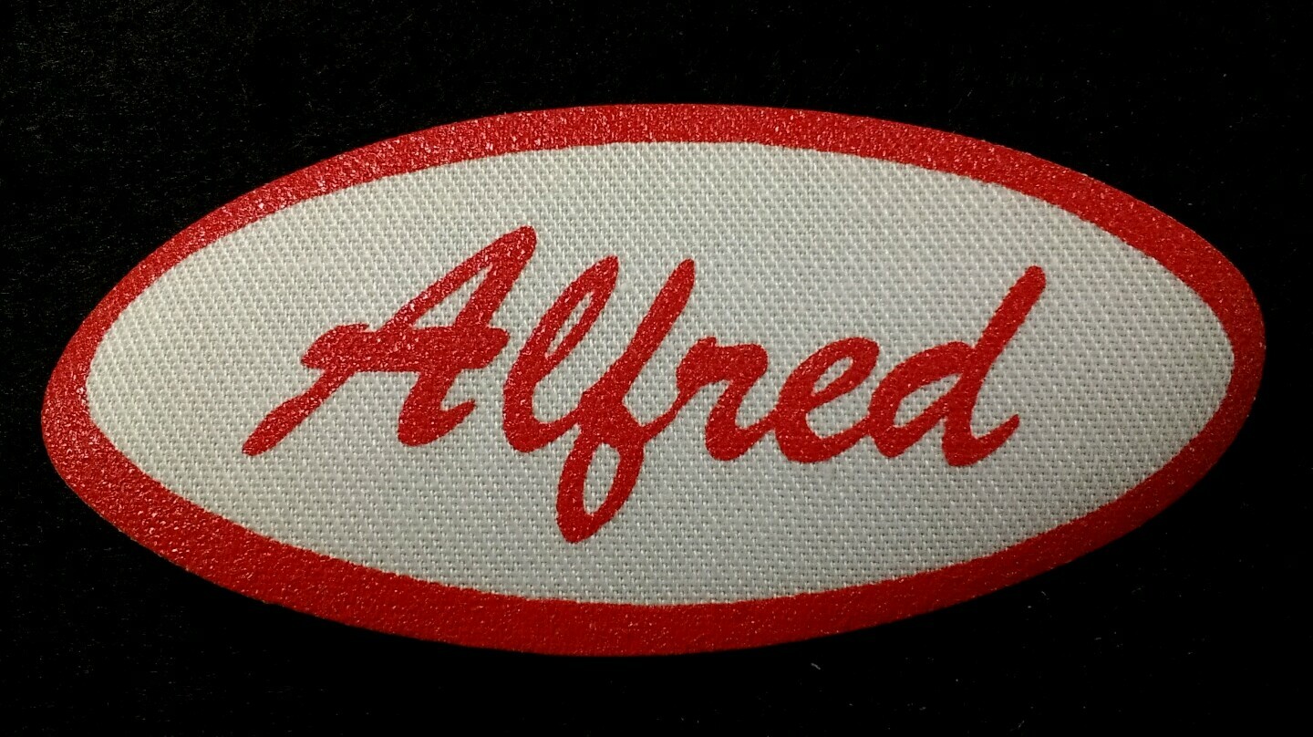 Alfred Vintage 1960s Cursive Name Patch Uniform Shirt Iron On  RARE VHTF Bronx