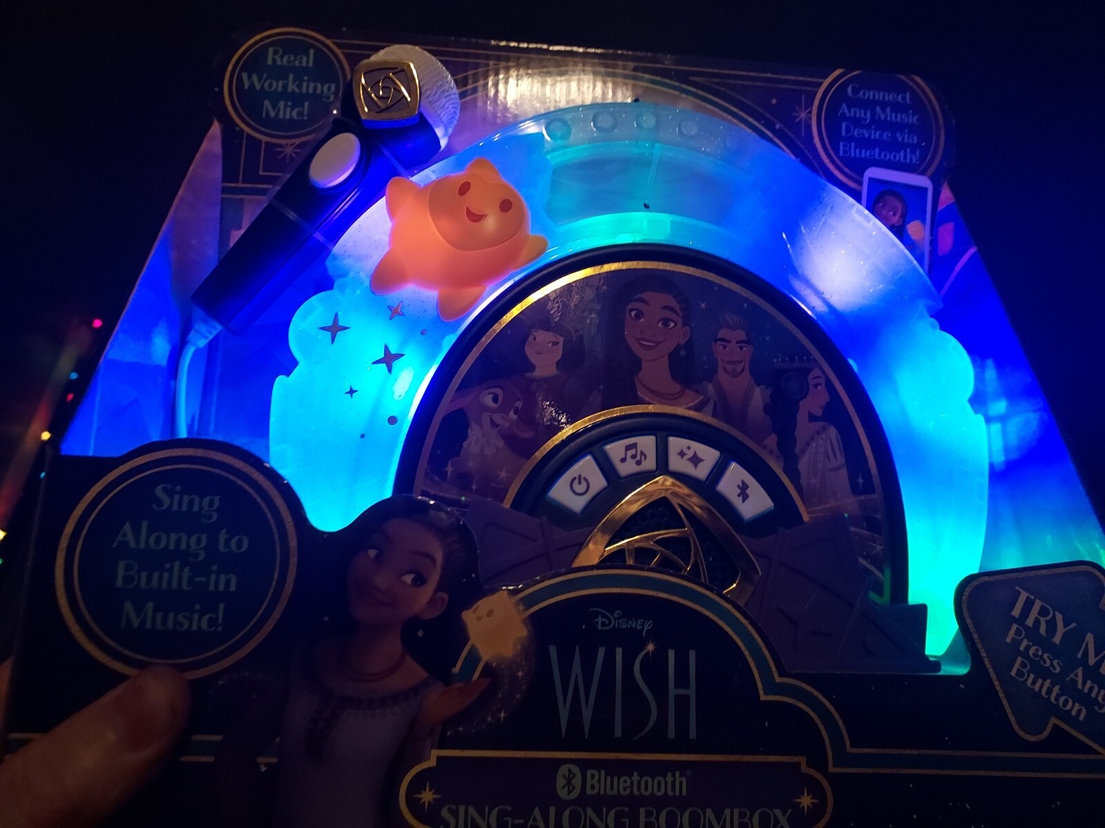 Disney WISH Asha Sing-Along Boombox Bluetooth Real Working Mic✅️ ✨️Wish♻️