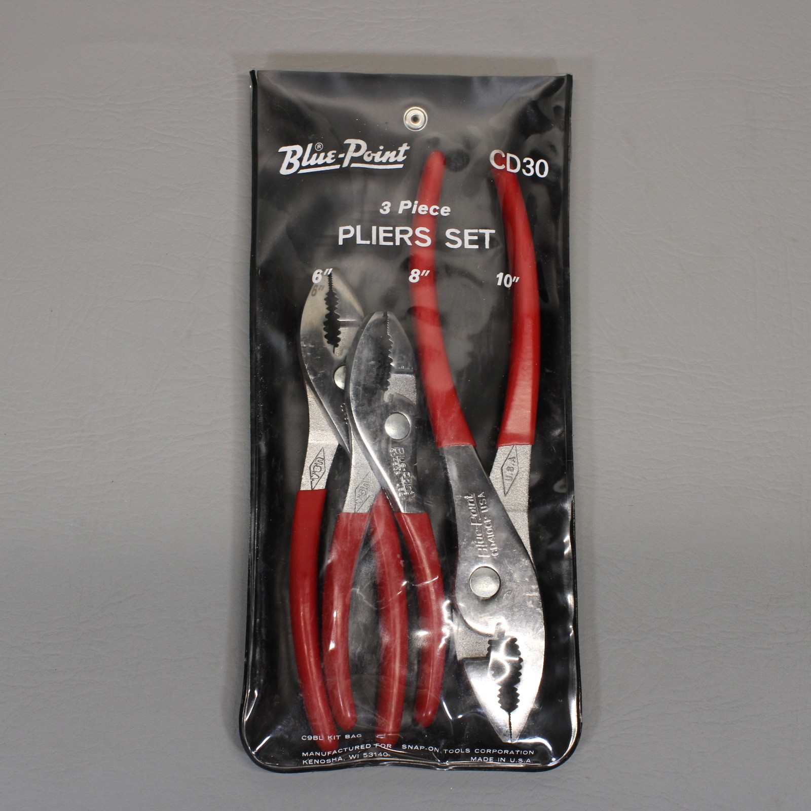 New Blue Point USA 3pc Slip-Joint Plier Set CD30 6", 8", 10"