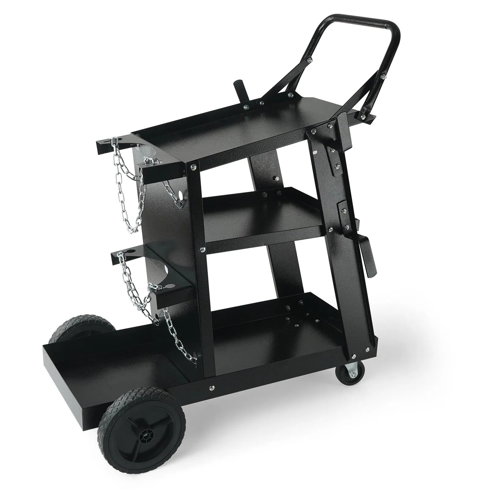 Welding Cart, 3-Tier Welder Cart Heavy Duty with 400 Lbs Weight Capacity, 360?&d