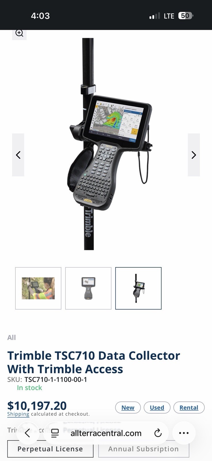Trimble TSC710 Data Collector