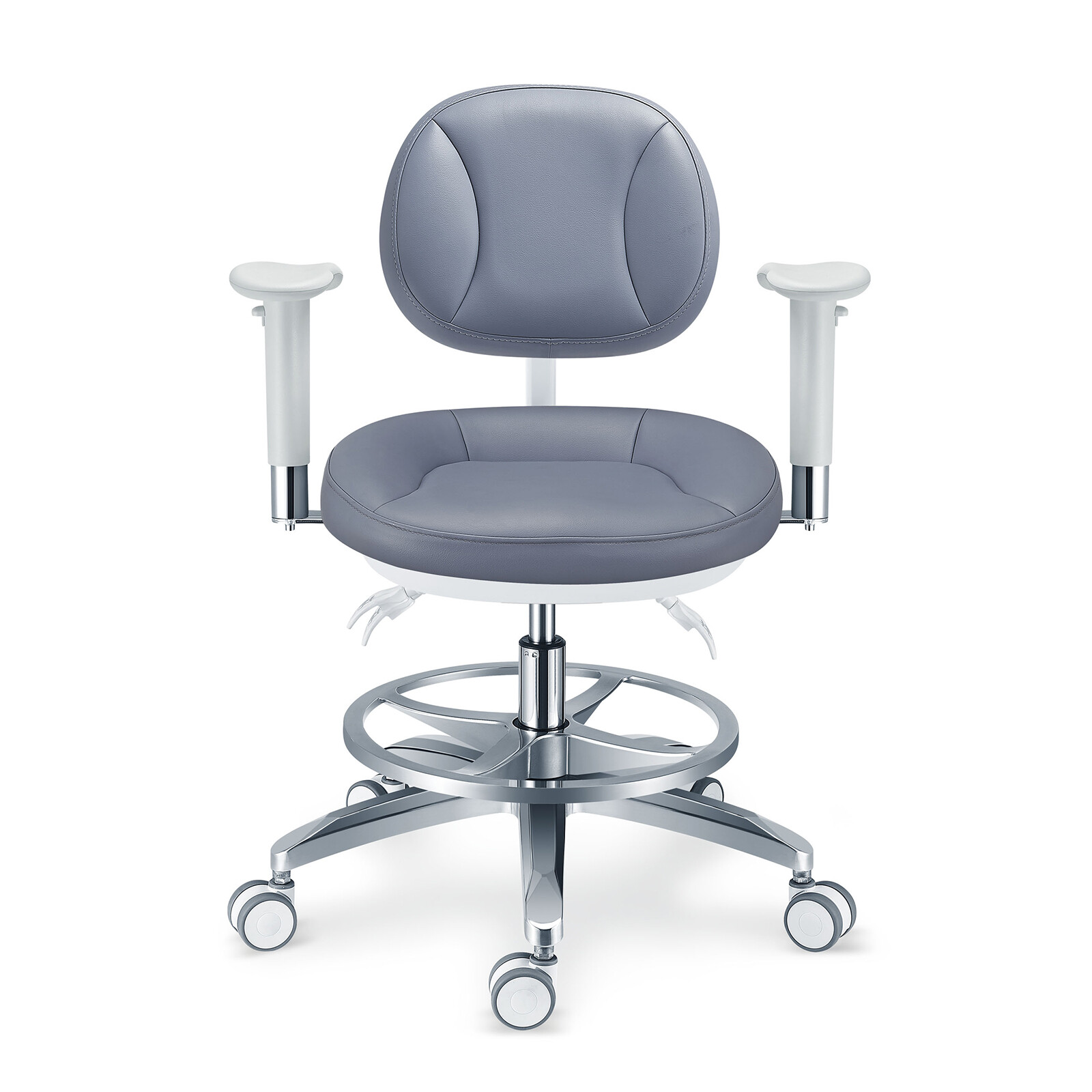 Dental Ergo Microscope Chair PLST-084 Microfiber Leather with Foot Control US