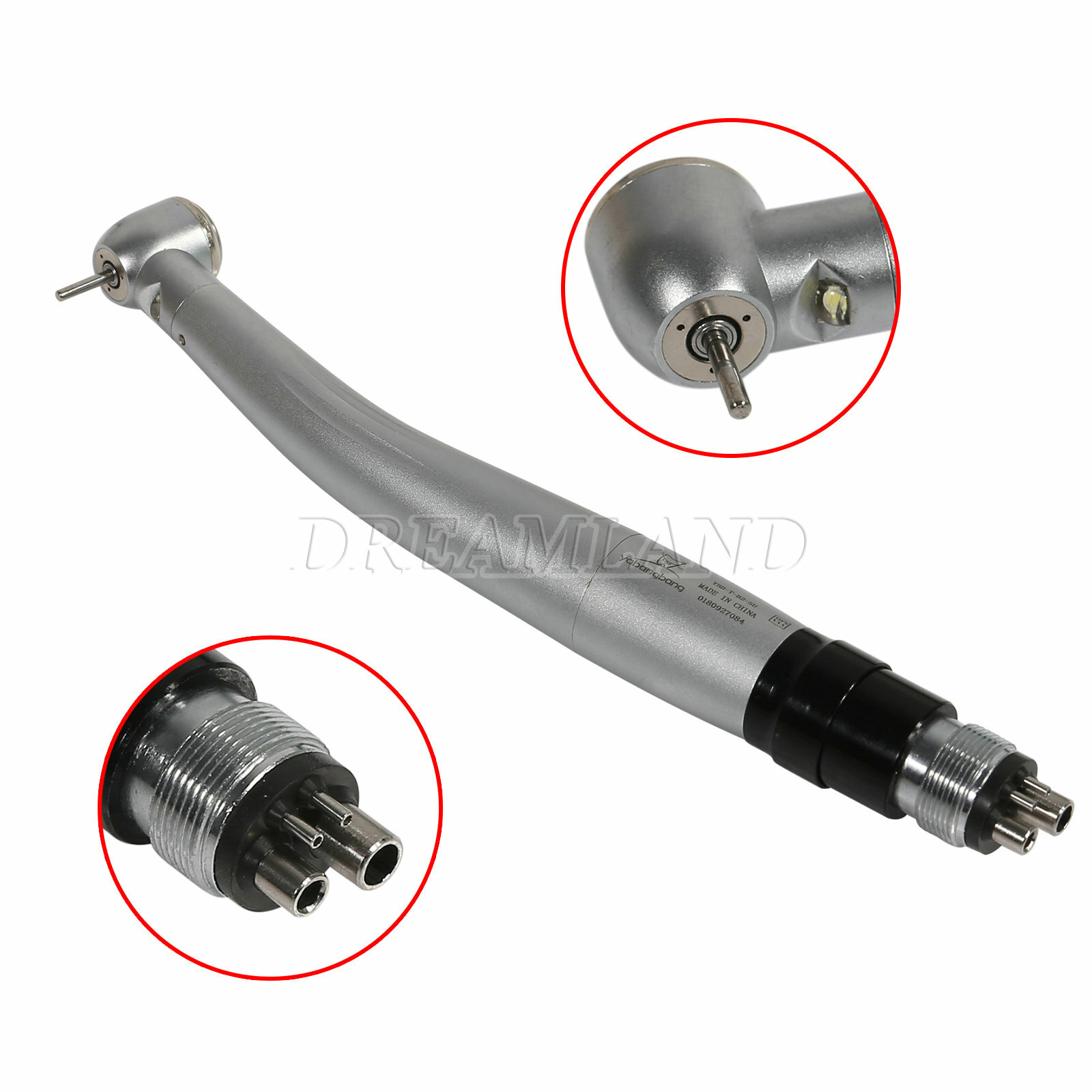 Dental E-generator LED High Speed Handpiece Steel & quick Coupler 4 Hole