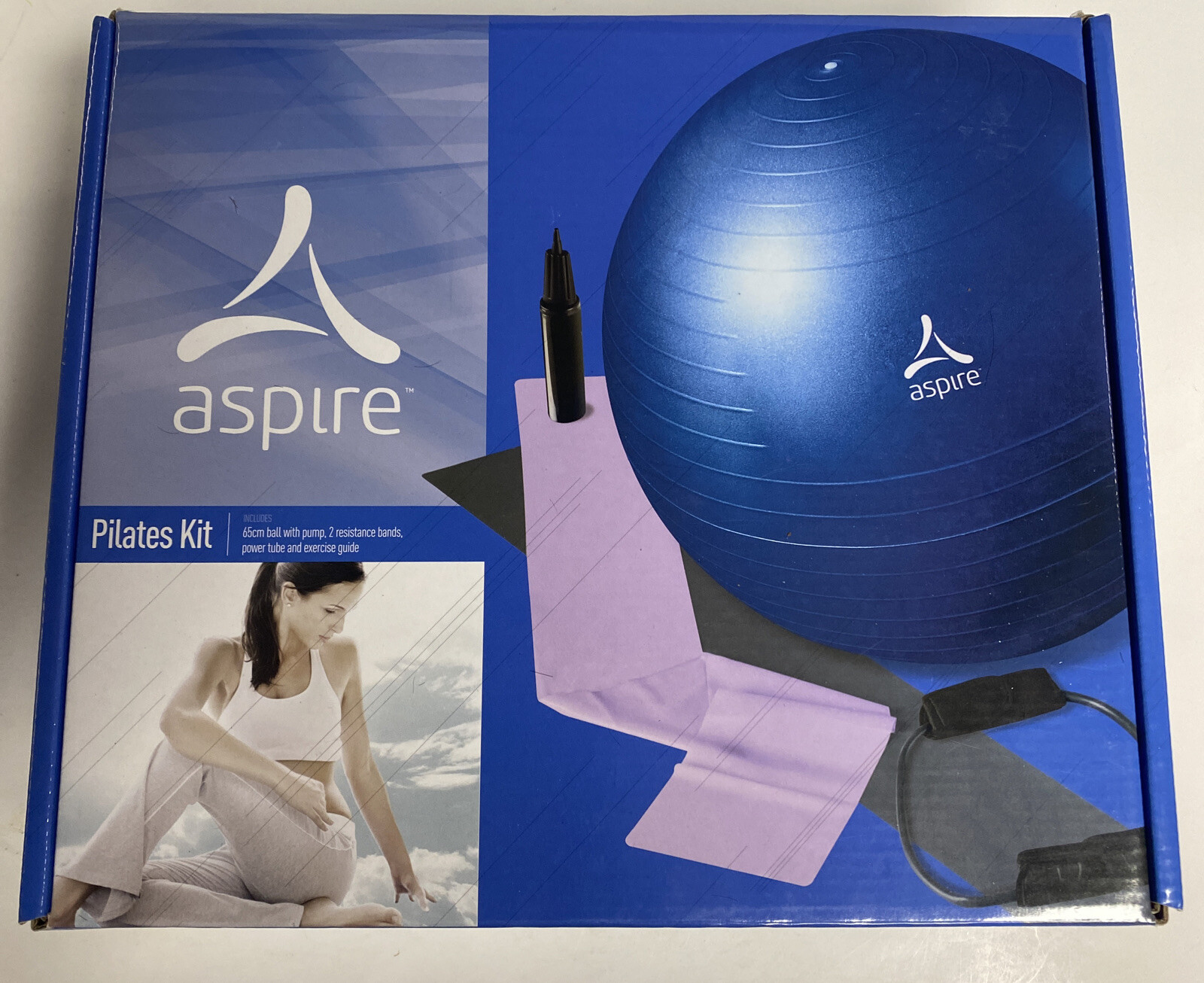 Pilates Kit 65X26" Exercise Ball & Air Pump for Yoga Fitness Kit W/ BANDS