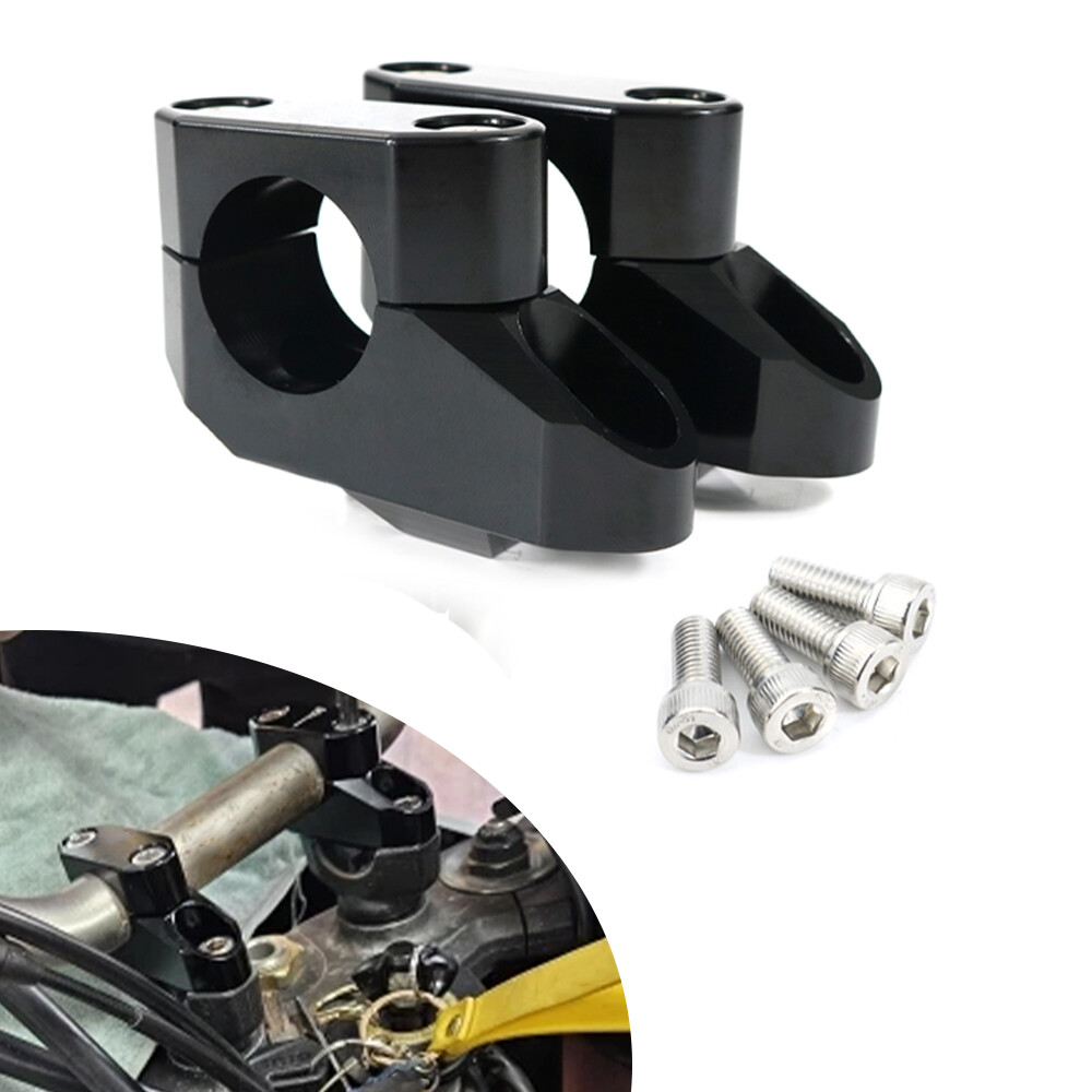Motorcycle CNC Offset Handlebar Risers Clamp Fit For Kawasaki Z1000 2007-2019